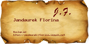 Jandaurek Florina névjegykártya